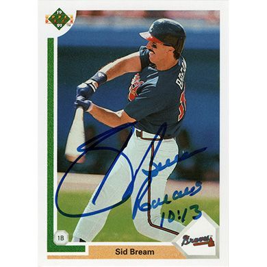 Sid Bream Autographed Memorabilia