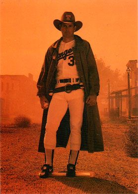 1992 Baseball HOF Texas Rangers Pitcher Nolan Ryan photo Duracell promo  print ad