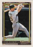 1992 Topps Gold Winners #450 Mark McGwire 