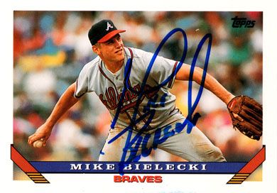 1993 Topps #251 Mike Bielecki Autographed