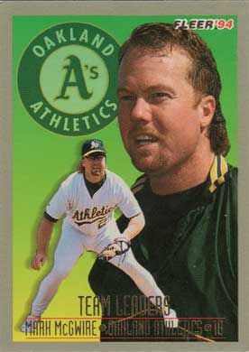 1994 Fleer Team Leaders #11 Mark McGwire 