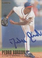 1996 Fleer #288 Pedro Borbon Autographed