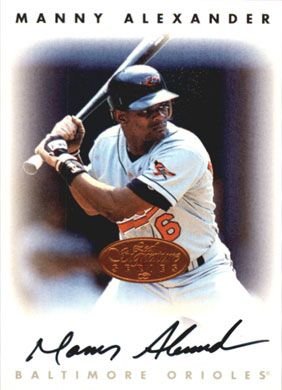 1996 Leaf Signature Autographs #4 Manny Alexander