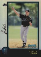 1998 Bowman Chrome Refractor #217 Dustin Carr