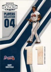 2004 Playoff Honors Players Collection Jersey Blue #28 Gary Sheffield Jersey Relic 