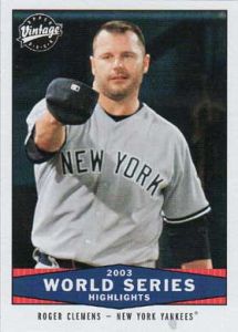 2004 Upper Deck Vintage #321 Roger Clemens World Series Highlights 