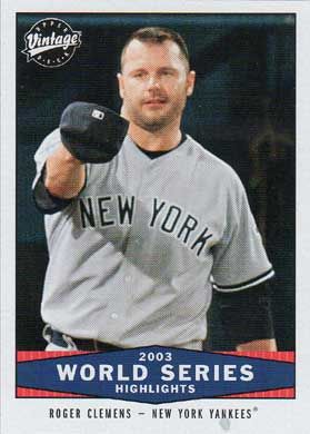 2004 Upper Deck Vintage #321 Roger Clemens World Series Highlights 