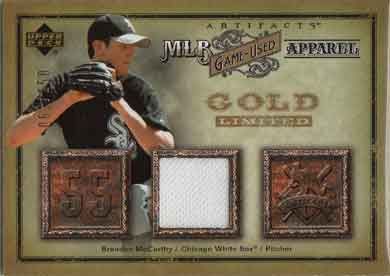 2006 Artifacts MLB Game-Used Apparel Gold #MLB-BM Brandon McCarthy Jersey 