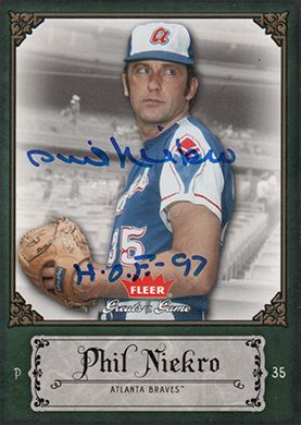 2006 Greats of the Game #71 Phil Niekro Autographed