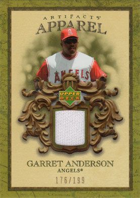 2007 Artifacts MLB Apparel #MLB-GA Garret Anderson Jersey Relic 