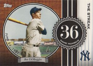 2007 Topps The Streak #JD36 Joe DiMaggio 
