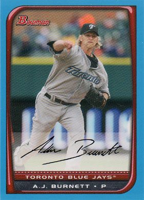 2008 Bowman Blue #22 A.J. Burnett 