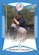 2008 Bowman Prospects Blue #BP12 Anthony Claggett