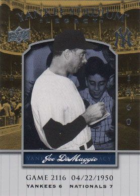 2008 Upper Deck Yankee Stadium Legacy Collection #2116 Joe DiMaggio 