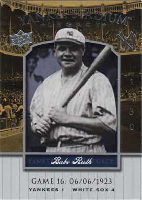 2008 Upper Deck Yankee Stadium Legacy Collection #16 Babe Ruth 