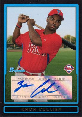 2009 Bowman Draft Prospect Autographs #BPA-ZC Zach Collier Autographed