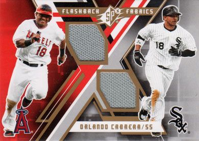 2009 SPx Flashback Fabrics #FF-OC Orlando Cabrera Dual Jersey 