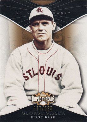 2009 Topps Triple Threads Sepia #24 George Sisler 