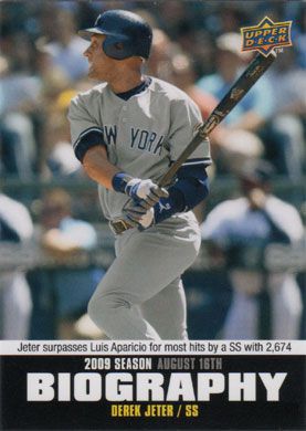 2010 Upper Deck Season Biography #SB-151 Derek Jeter 