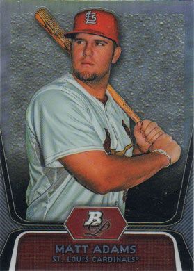 2012 Bowman Platinum Prospects Refractor #BPP1 Matt Adams 