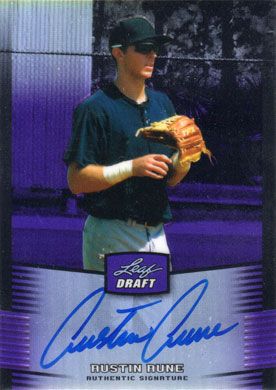 2012 Leaf Metal Draft Prismatic Purple #BA-AA2 Austin Aune Autographed