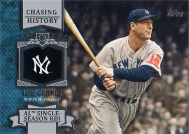 2013 Topps Chasing History #CH-10 Lou Gehrig 