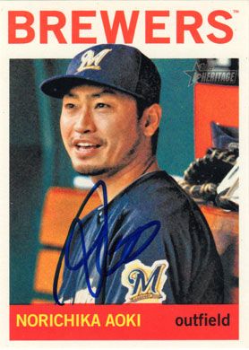 2013 Topps Heritage #29 Norichika Aoki Autographed