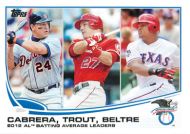 2013 Topps #294 M. Cabrera/M. Trout/A. Beltre League Leaders 