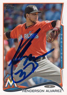 2014 Topps #241 Henderson Alvarez Autographed