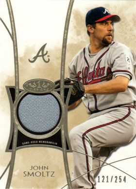 2014 Topps Tier One Relics #TOR-JSM John Smoltz Jersey