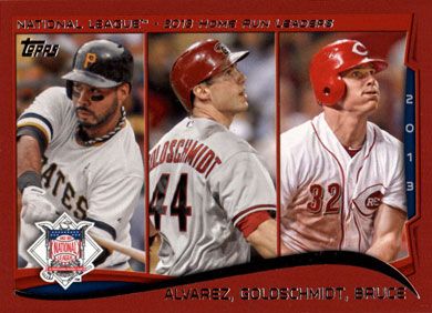 2014 Topps Target Red Border #38 P. Alvarez/P. Goldschmidt/J. Bruce League Leaders