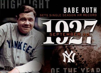 2015 Topps Update Highlight of the Year #H-61 Babe Ruth