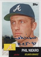 2016 Topps Archives #54 Phil Niekro Autographed HOF 97