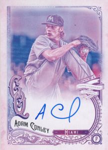 2017 Topps Gypsy Queen Autographs Missing Blackplate #GQA-AC Adam Conley