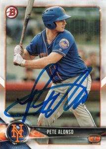 2018 Bowman Prospects #BP137 Pete Alonso Autographed