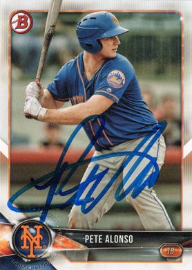 2018 Bowman Prospects #BP137 Pete Alonso Autographed