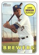 2018 Topps Heritage #407 Lewis Brinson SP