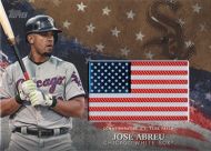 2018 Topps Independence Day U.S. Flag Relics Gold #IDML-JR Jose Abreu