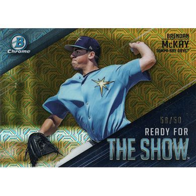 2019 Bowman Chrome Mega Box Ready for the Show Gold Refractor #RFTS-14 Brendan McKay