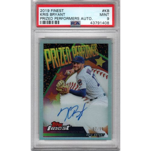 2019 Finest Prized Performers Autographs #PPAKB Kris Bryant PSA 9