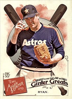 2019 Topps Allen & Ginter Ginter Greats #GG-39 Nolan Ryan