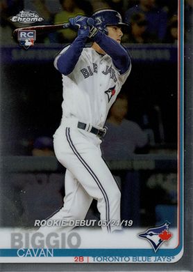 2019 Topps Chrome Update #64 Cavan Biggio Rookie Debut