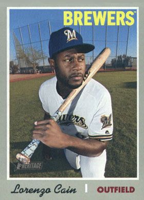 2019 Topps Heritage #437 Lorenzo Cain SP