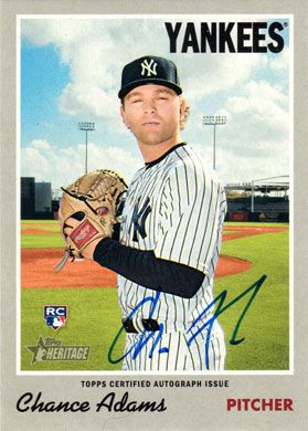 2019 Topps Heritage Real One Autographs #ROA-CA Chance Adams