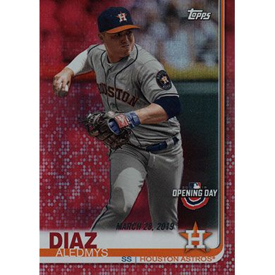 2019 Topps Opening Day Red Foil #156 Aledmys Diaz