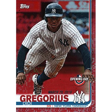 2019 Topps Opening Day Red Foil #166 Didi Gregorius