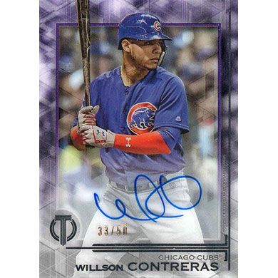 2019 Topps Tribute Autographs Purple #TA-WC Willson Contreras