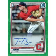 2020 Bowman Chrome Draft Autographs Green Refractor #CDA-TB Tanner Burns