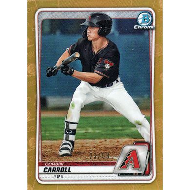 2020 Bowman Chrome Draft Gold Refractor #BD-114 Corbin Carroll