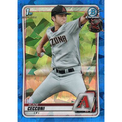 2020 Bowman Chrome Draft Sapphire #BD-85 Slade Cecconi